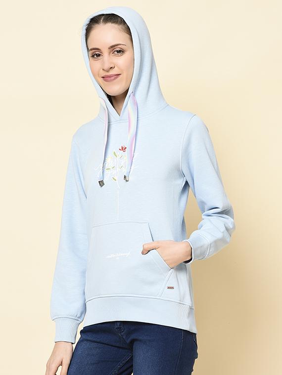 hooded neck printed sweatshirt - 18396221 - Standard Image - 2
