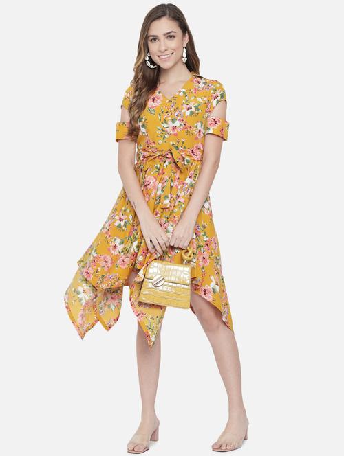 women's asymmetric floral dress - 18396442 -  Standard Image - 0