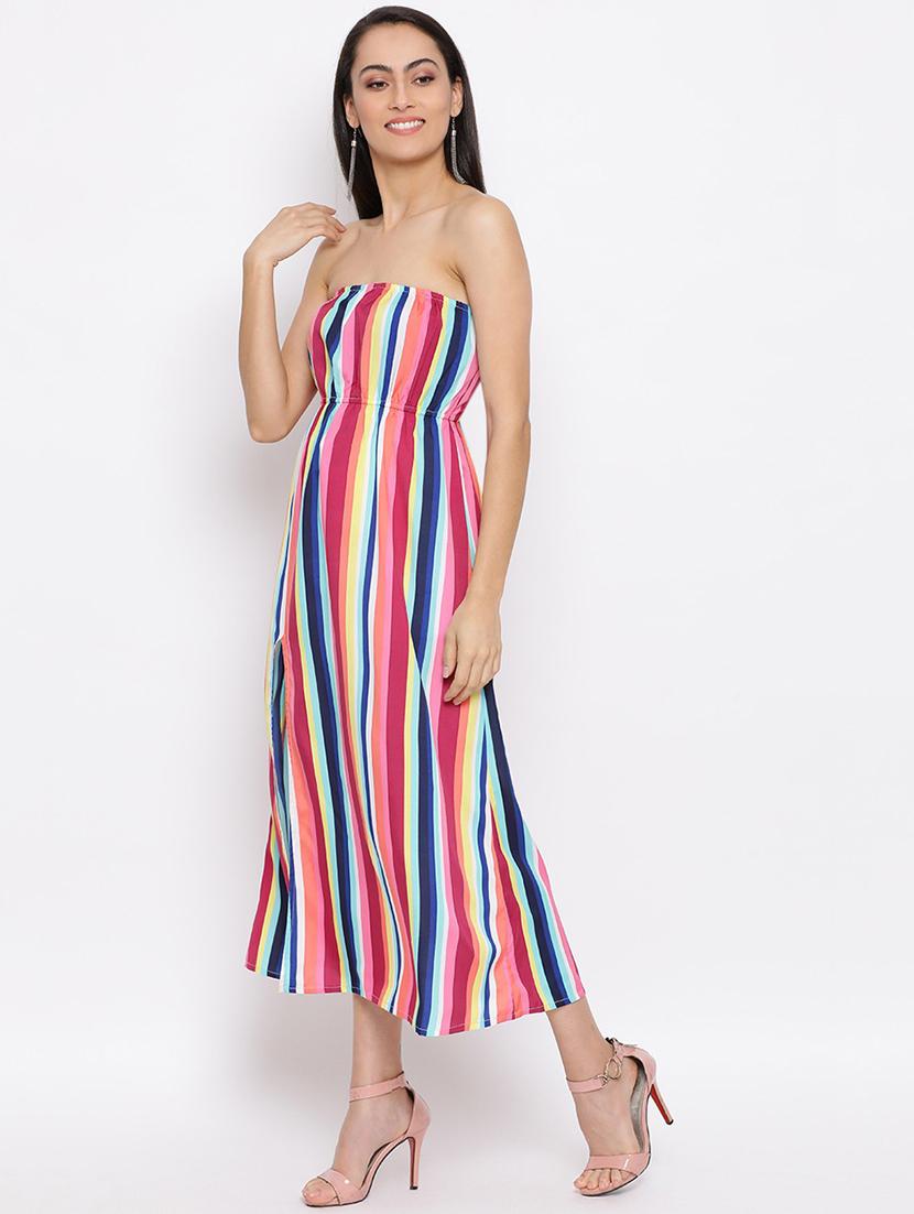 women's tube striped dress - 18396458 - Standard Image - 2