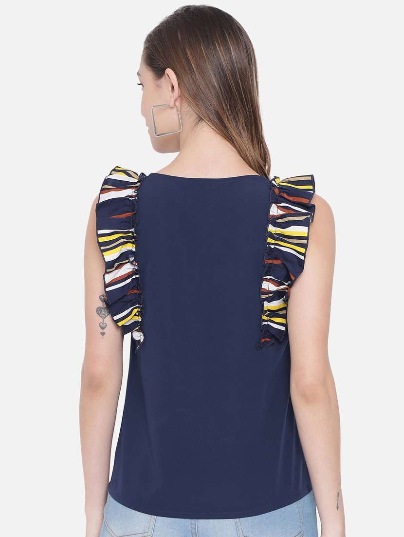 women's straight round neck top - 18396481 -  Standard Image - 2