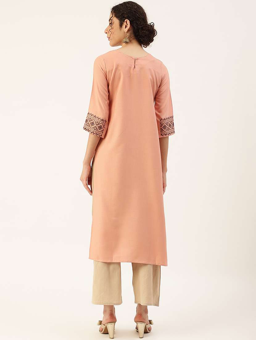 women's straight kurta - 18396716 -  Standard Image - 2