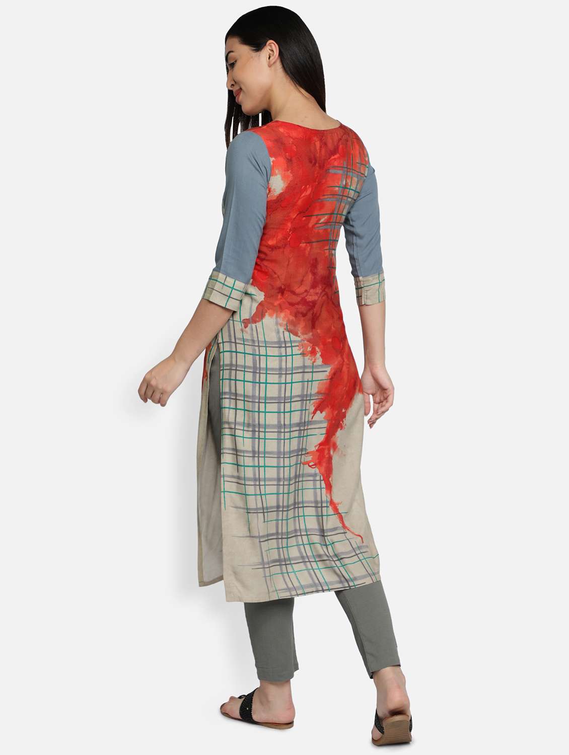 women's straight kurta - 18396752 -  Standard Image - 2