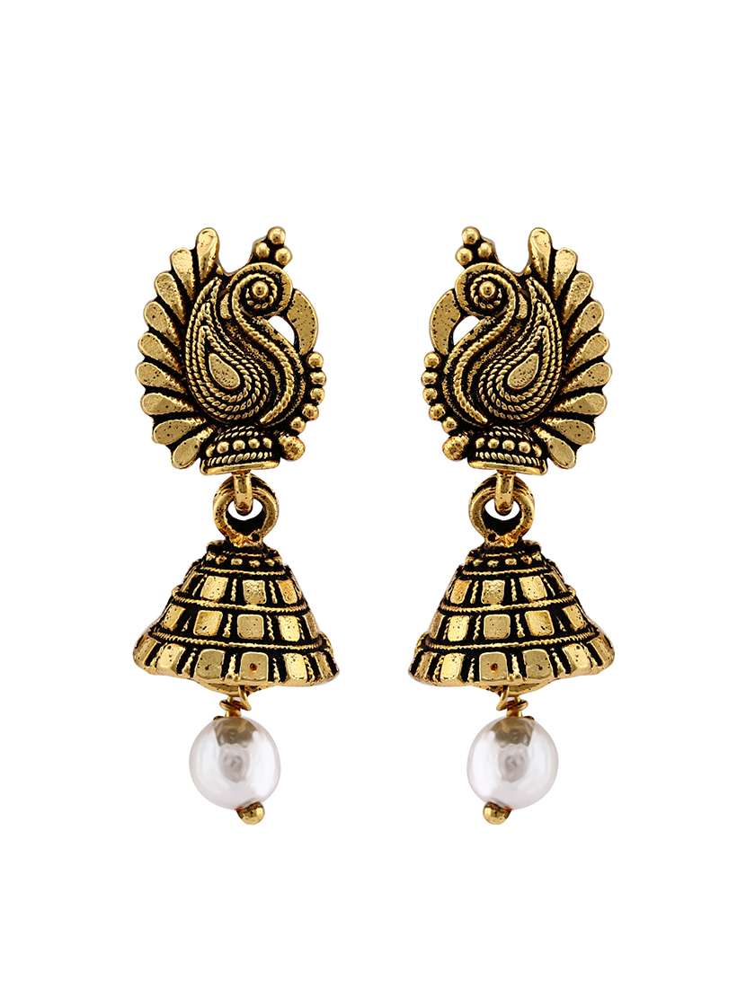 antique finish jhumki earring 