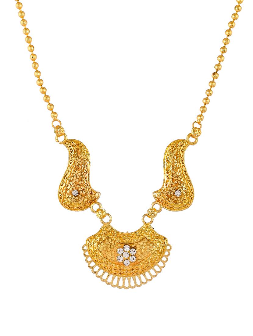 gold brass necklaces and earring - 18397914 - Standard Image - 2