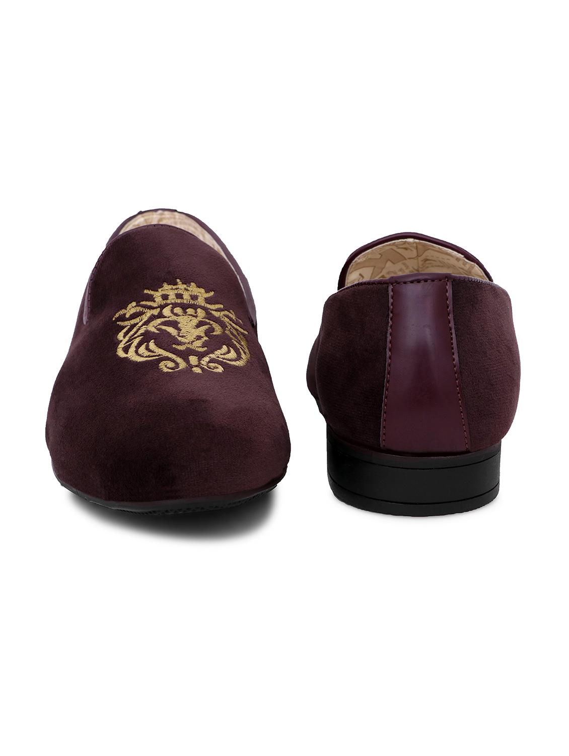 brown synthetic office wear loafers - 18398012 - Standard Image - 2