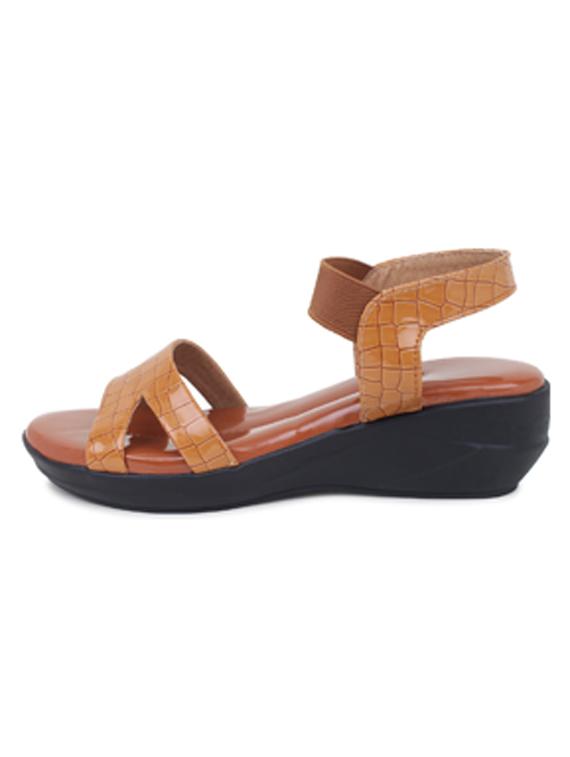 tan back strap wedge - 18398471 - Standard Image - 2