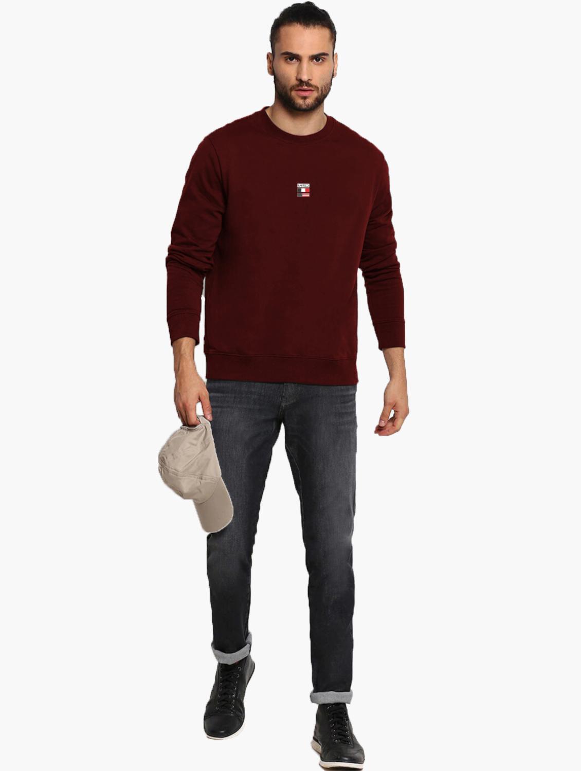 purple chest print sweatshirt - 18399072 - Standard Image - 2
