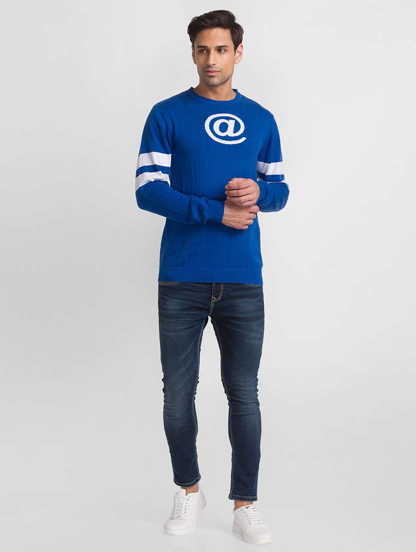 blue chest print t-shirt - 18399904 -  Standard Image - 2