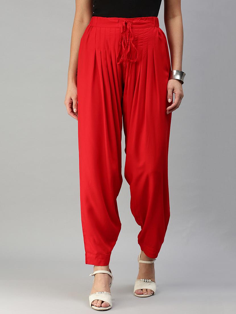 red solid salwar