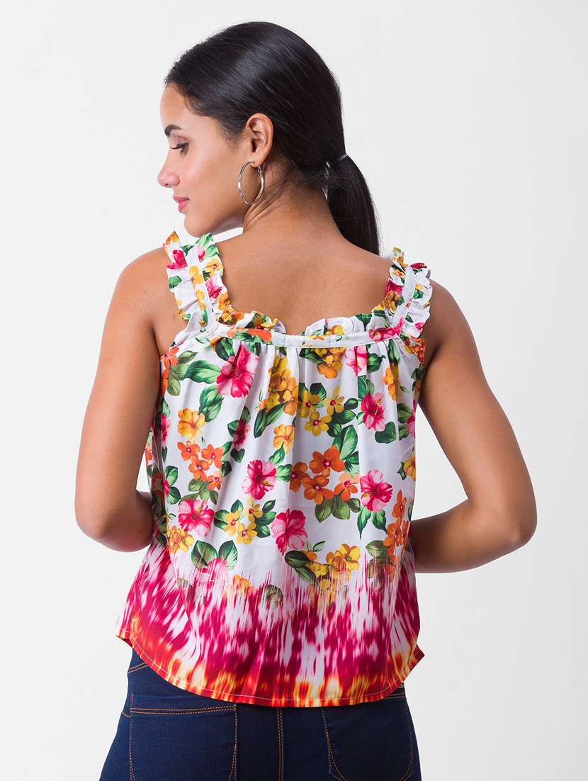 women's straight shoulder strap top - 18400246 -  Standard Image - 2
