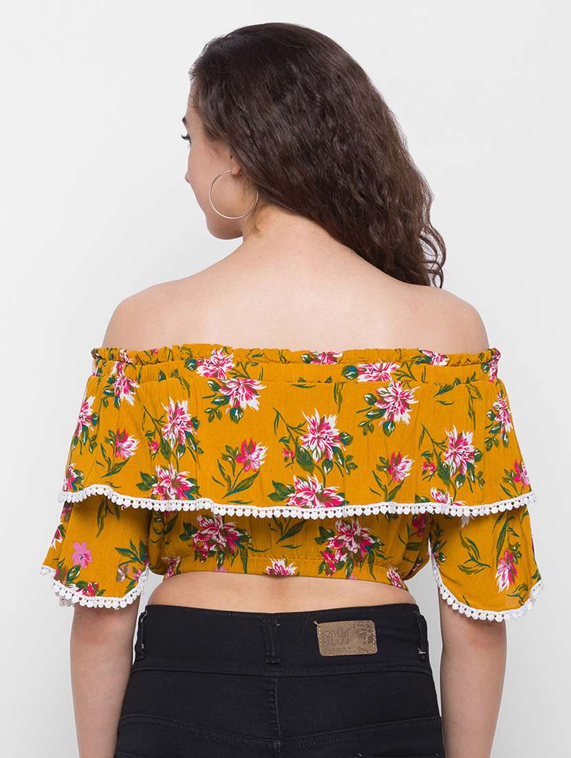 women's crop off shoulder top - 18400250 -  Standard Image - 2