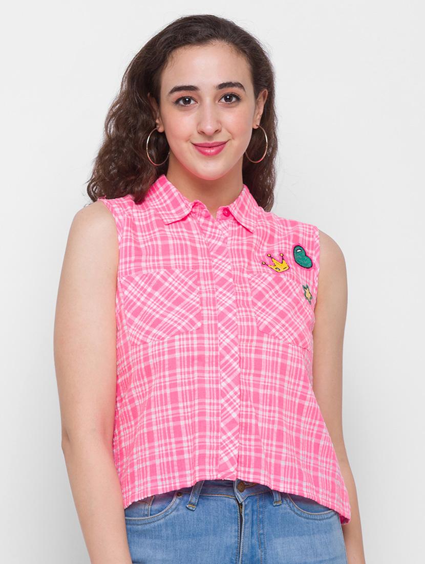 women's straight collared top - 18400258 - Zoom Image - 0