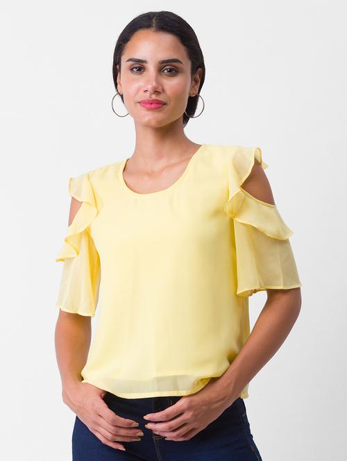 women's straight round neck top - 18400259 - Standard Image - 0