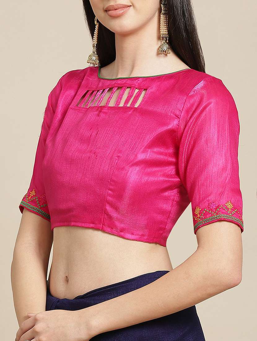 women's embroidered saree with blouse - 18401168 -  Standard Image - 2
