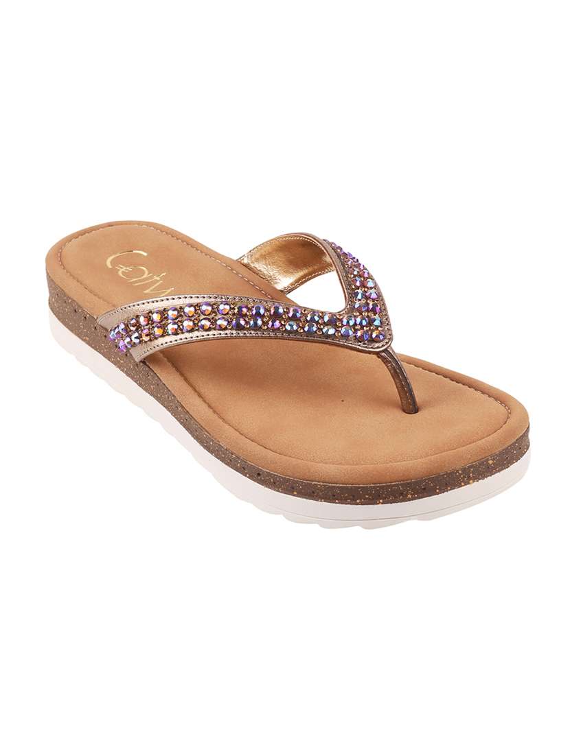 turquoise synthetic open thong sandals