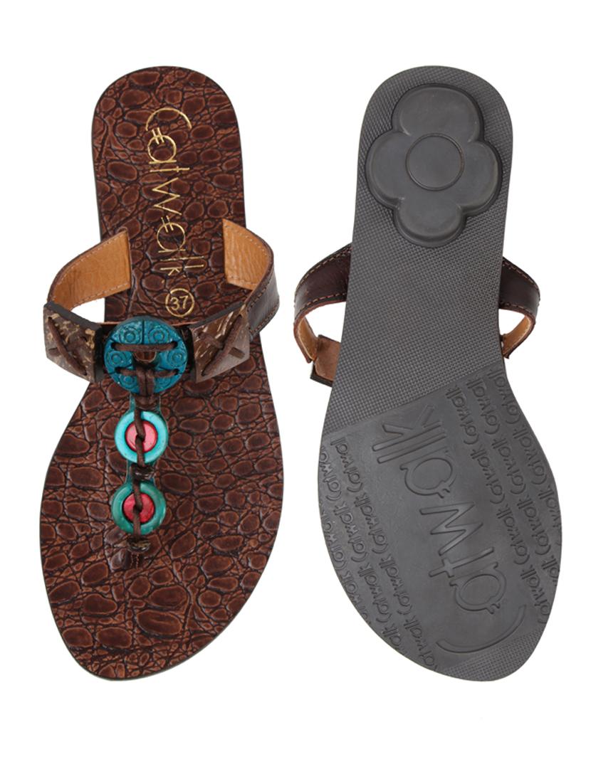 turquoise slip on sandal - 18402135 - Standard Image - 2