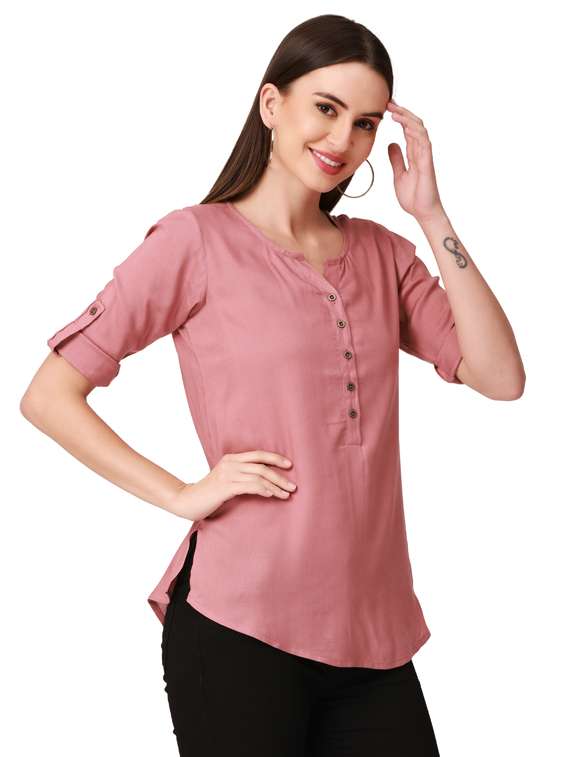 women's straight notch neck top - 18402168 -  Standard Image - 2