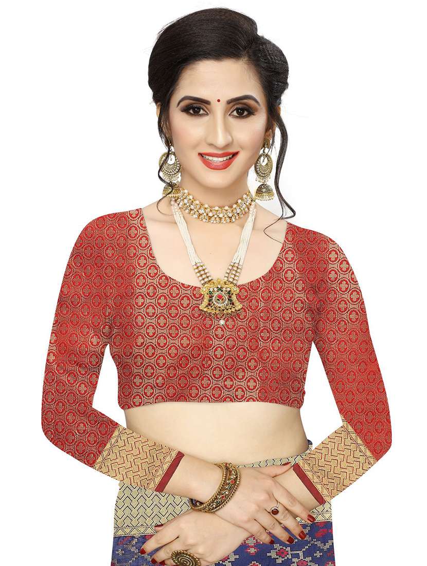 navy silk blend kanjivaram saree - 18402770 -  Standard Image - 2