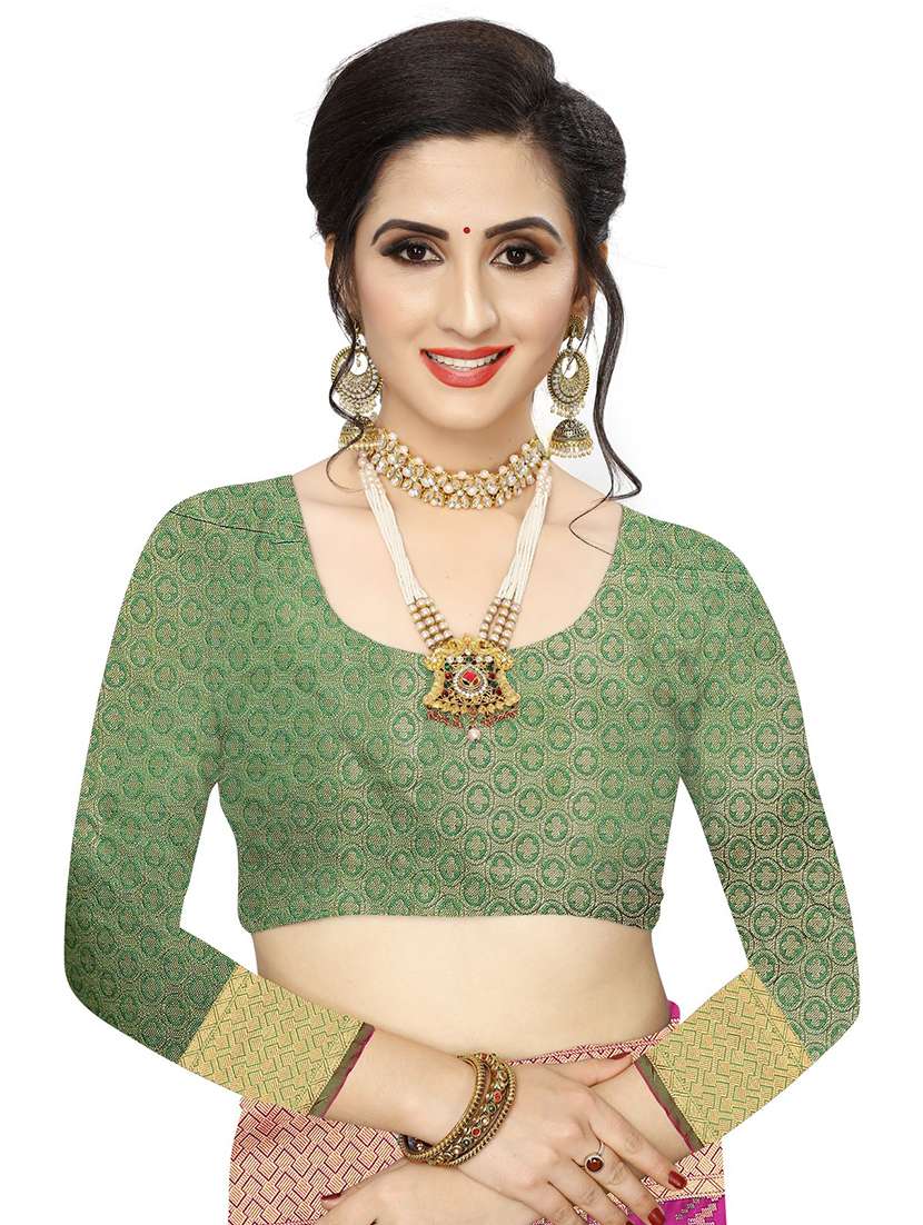 purple silk blend kanjivaram saree with blouse - 18402775 -  Standard Image - 2