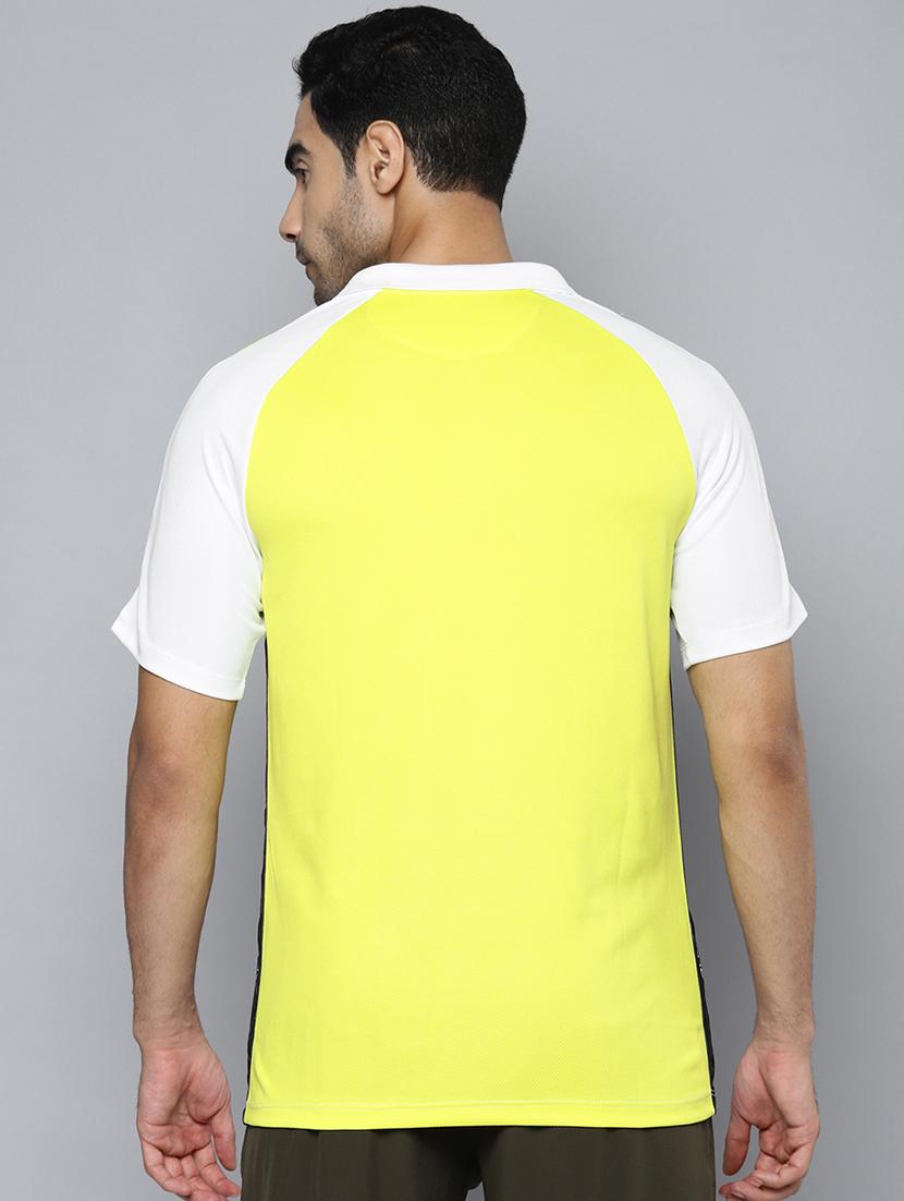 white color-blocked polo t-shirt - 18402931 - Standard Image - 2