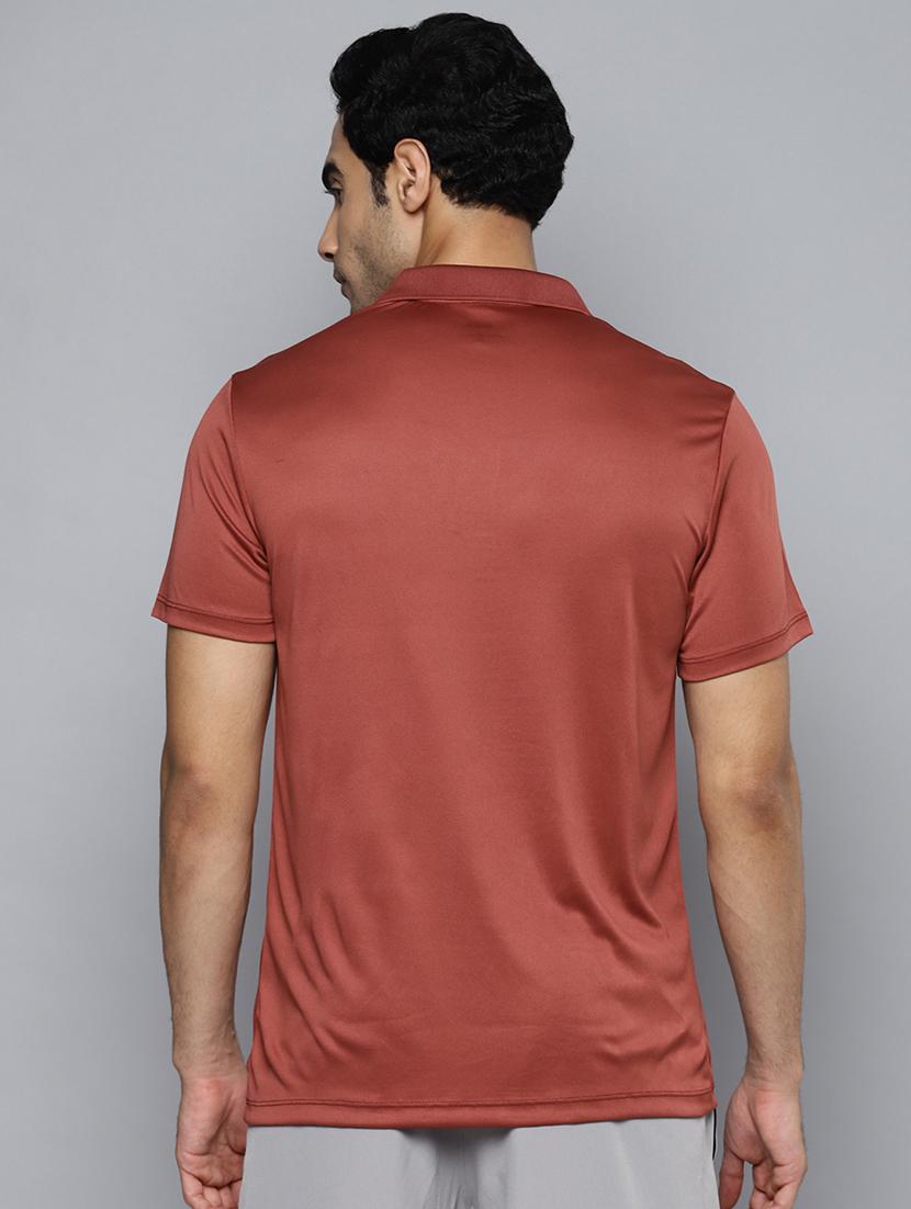 red chest printed polo t-shirt - 18402940 - Standard Image - 2