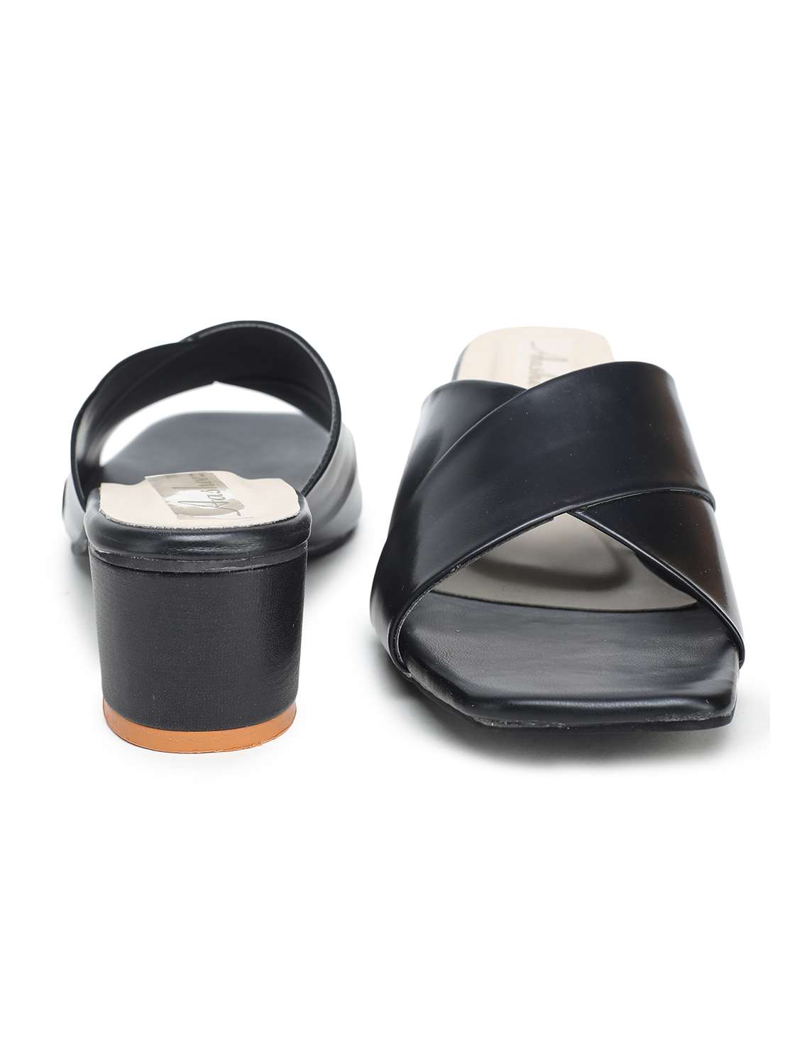 white synthetic slip on sandals - 18403909 -  Standard Image - 2