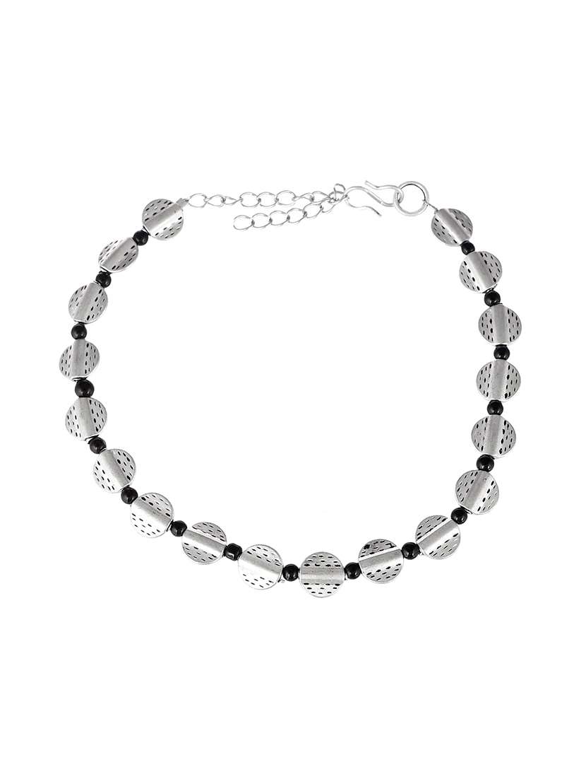 silver brass anklets and payal - 18404022 -  Standard Image - 2