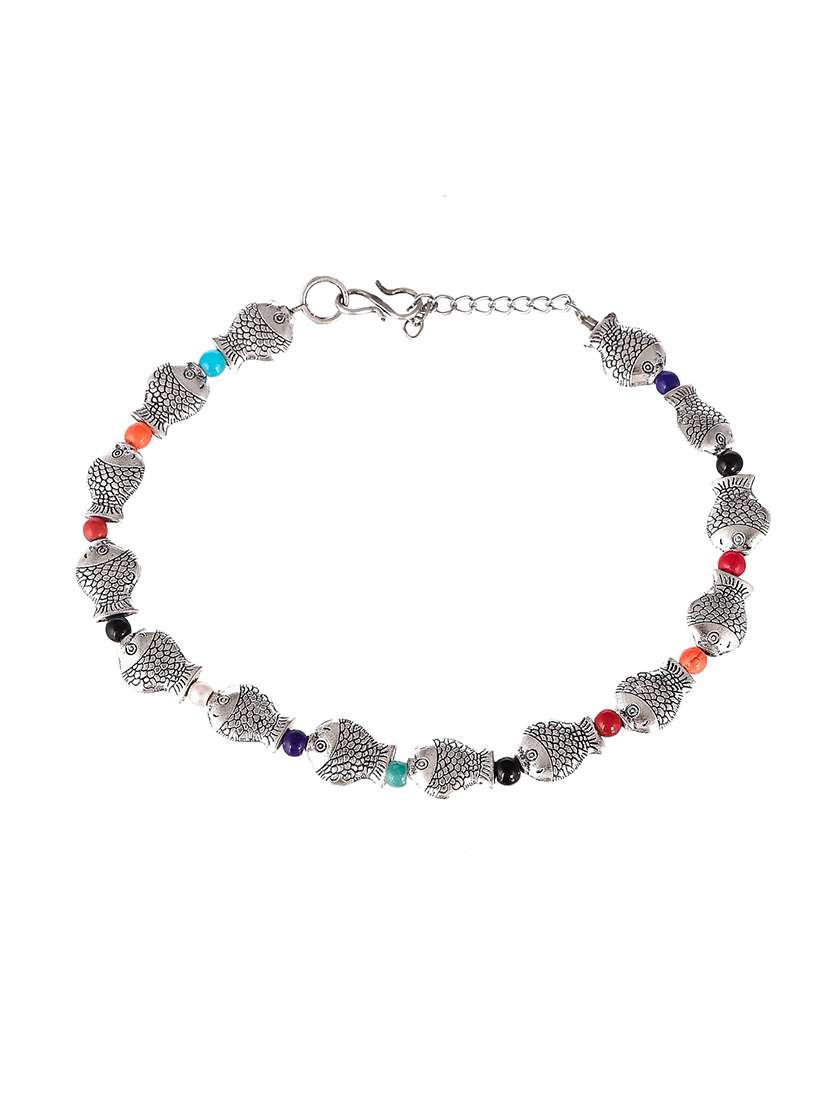 silver brass anklets and payal - 18404023 -  Standard Image - 2