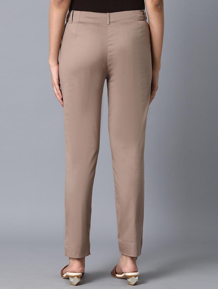 mid rise flat front trouser - 18404053 - Standard Image - 2