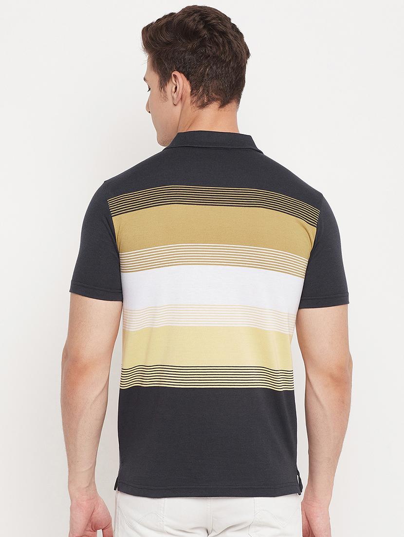 yellow striped polo t-shirt - 18404406 - Standard Image - 2