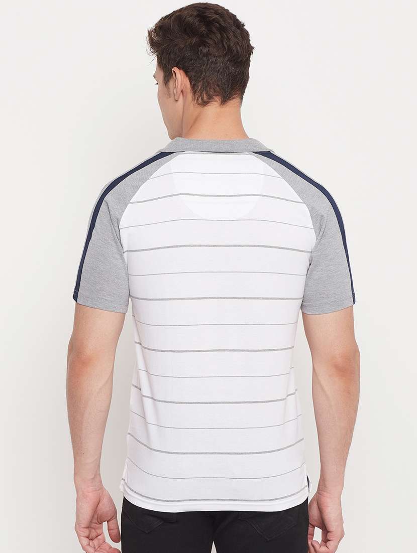 white striped polo t-shirt - 18404413 - Standard Image - 2