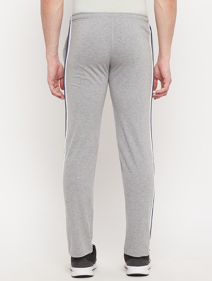 grey melange full length track pant - 18404463 - Standard Image - 2