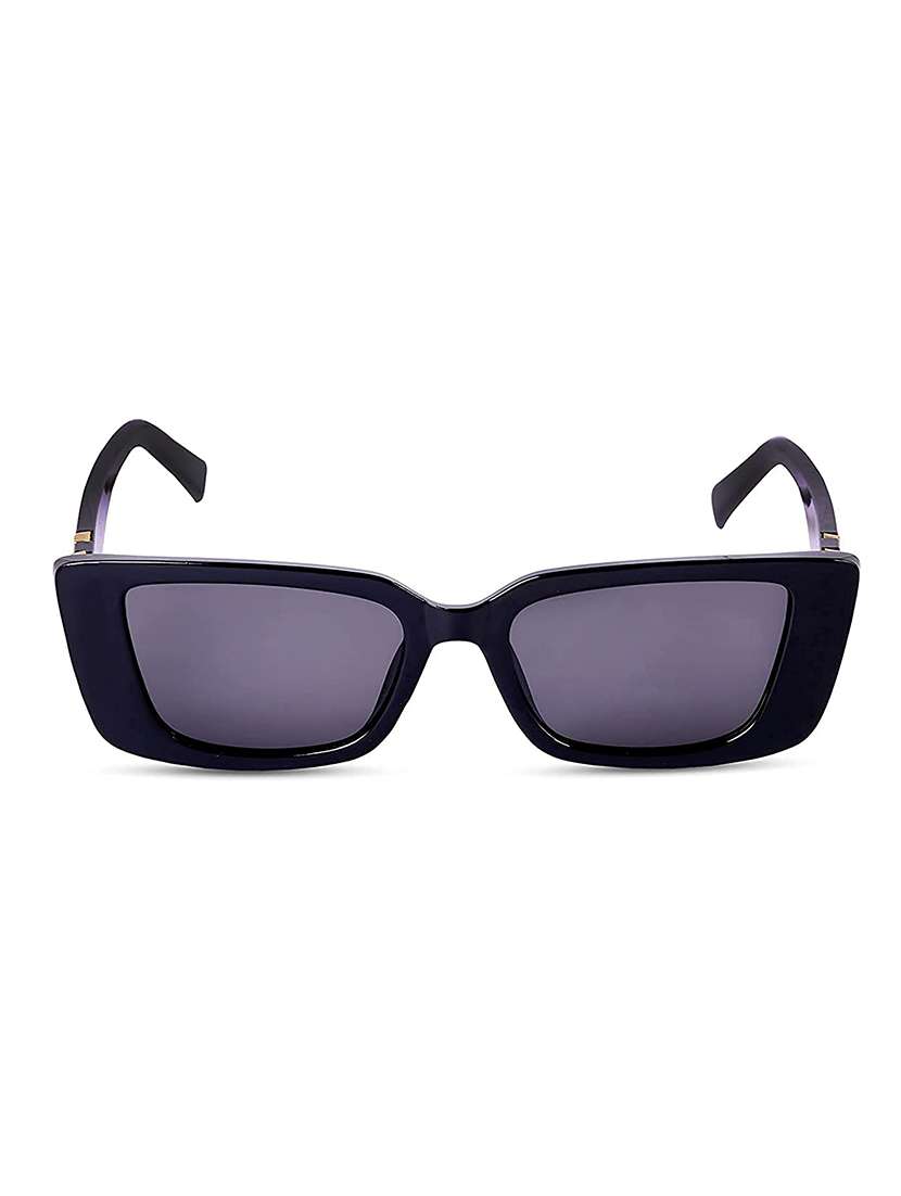 royalmede black rectangle polycarbonate unisex sunglasses