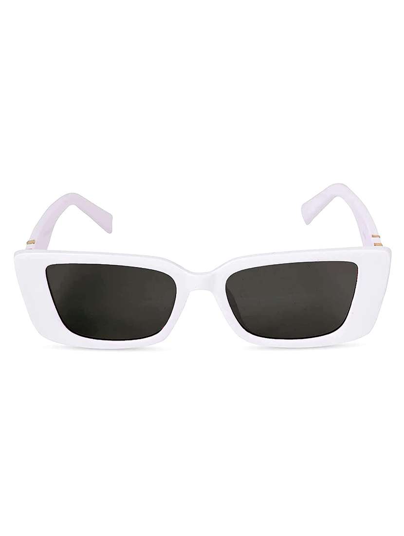 royalmede white rectangle polycarbonate unisex sunglasses
