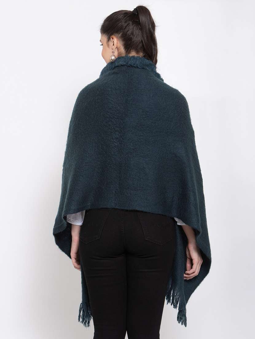 long sleeved woolen poncho - 18405110 - Standard Image - 2