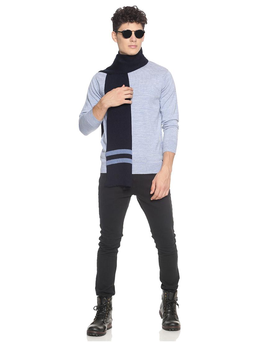 dark blue striped muffler - 18405189 - Standard Image - 2