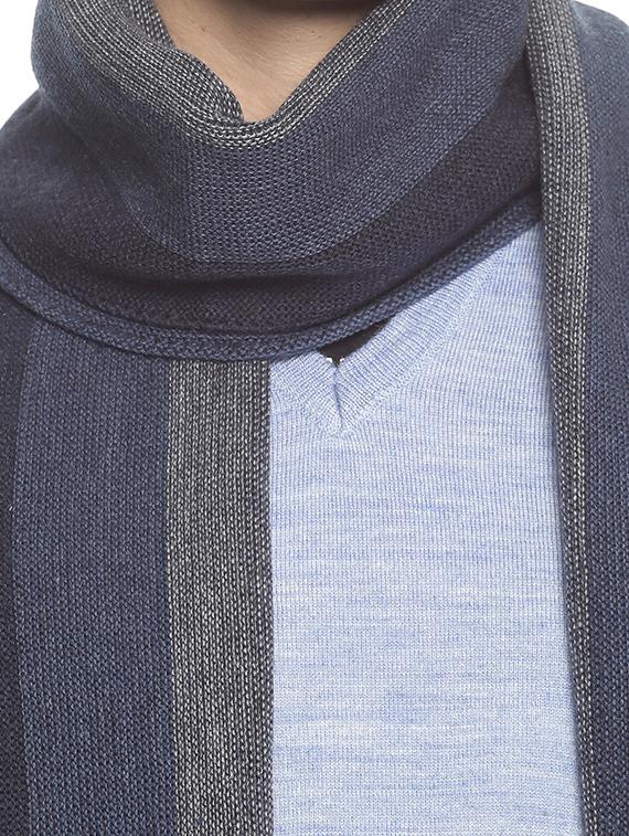 dark blue striped muffler - 18405190 - Standard Image - 2