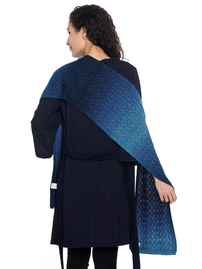 dark blue ombre muffler - 18405203 - Standard Image - 2