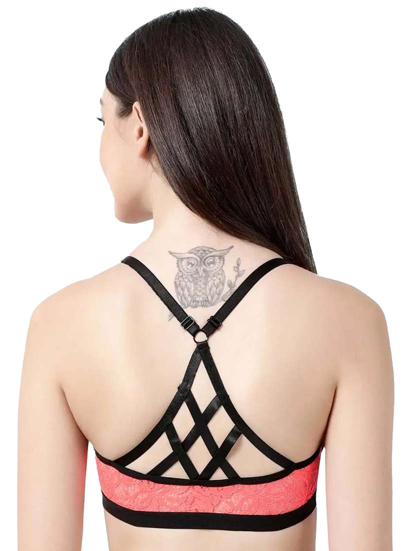 orange styled back front open bra - 18405433 -  Standard Image - 2