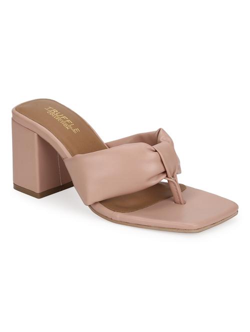 nude pu mules sandals - 18405941 -  Standard Image - 0