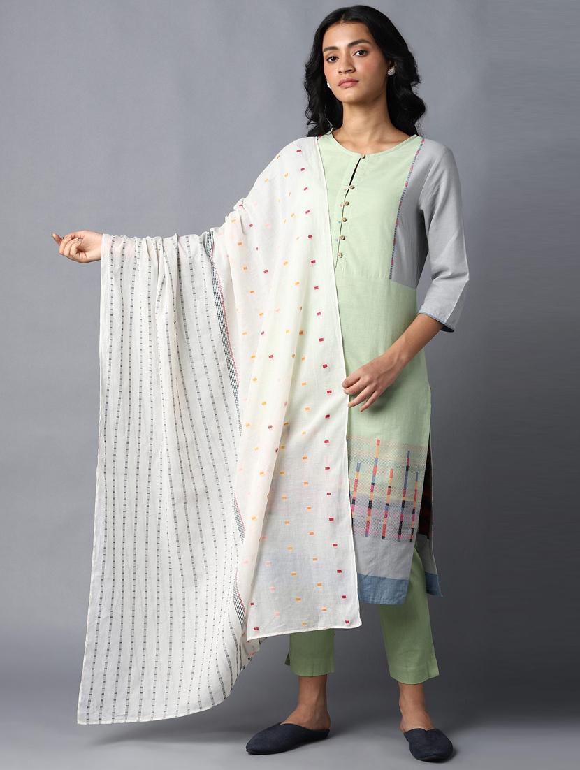 white cotton dupatta