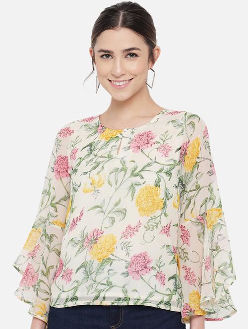 women's a line key hole neck top - 18407252 -  Standard Image - 0