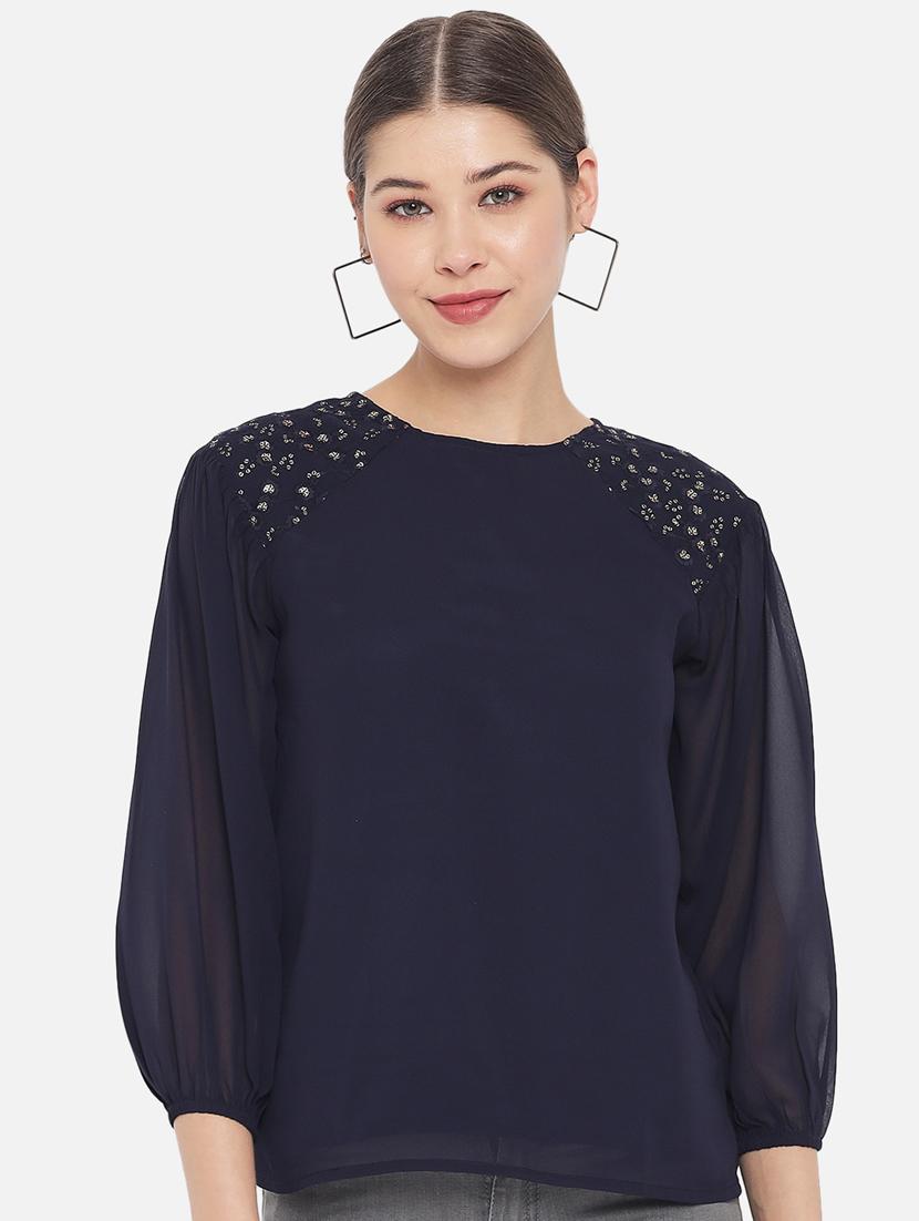 women's straight round neck top - 18407265 -  Zoom Image - 0