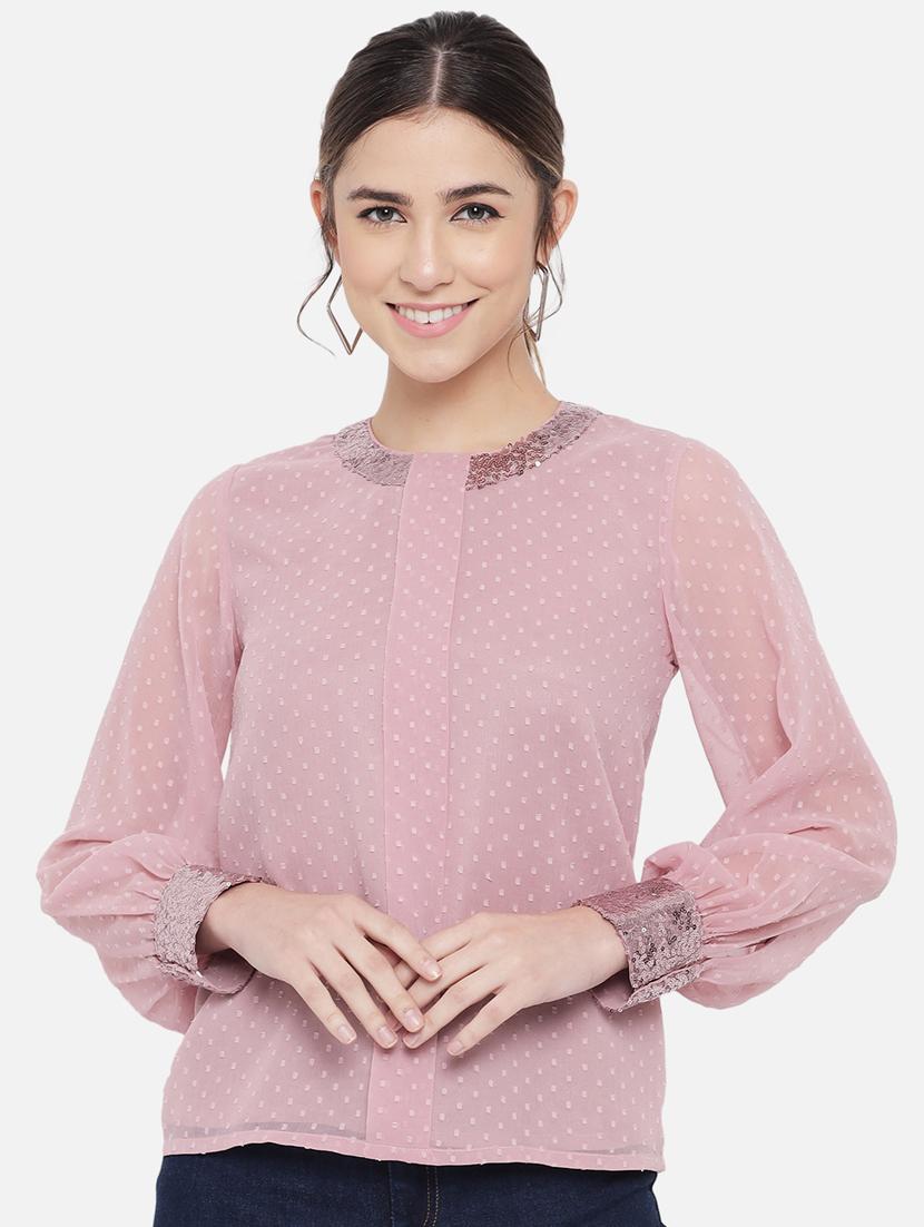women's straight round neck top - 18407267 - Zoom Image - 0