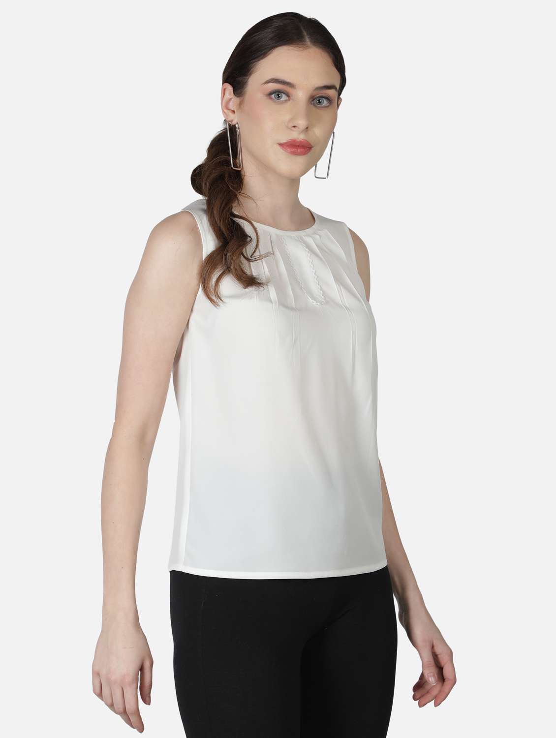 women's straight round neck top - 18407289 -  Standard Image - 2