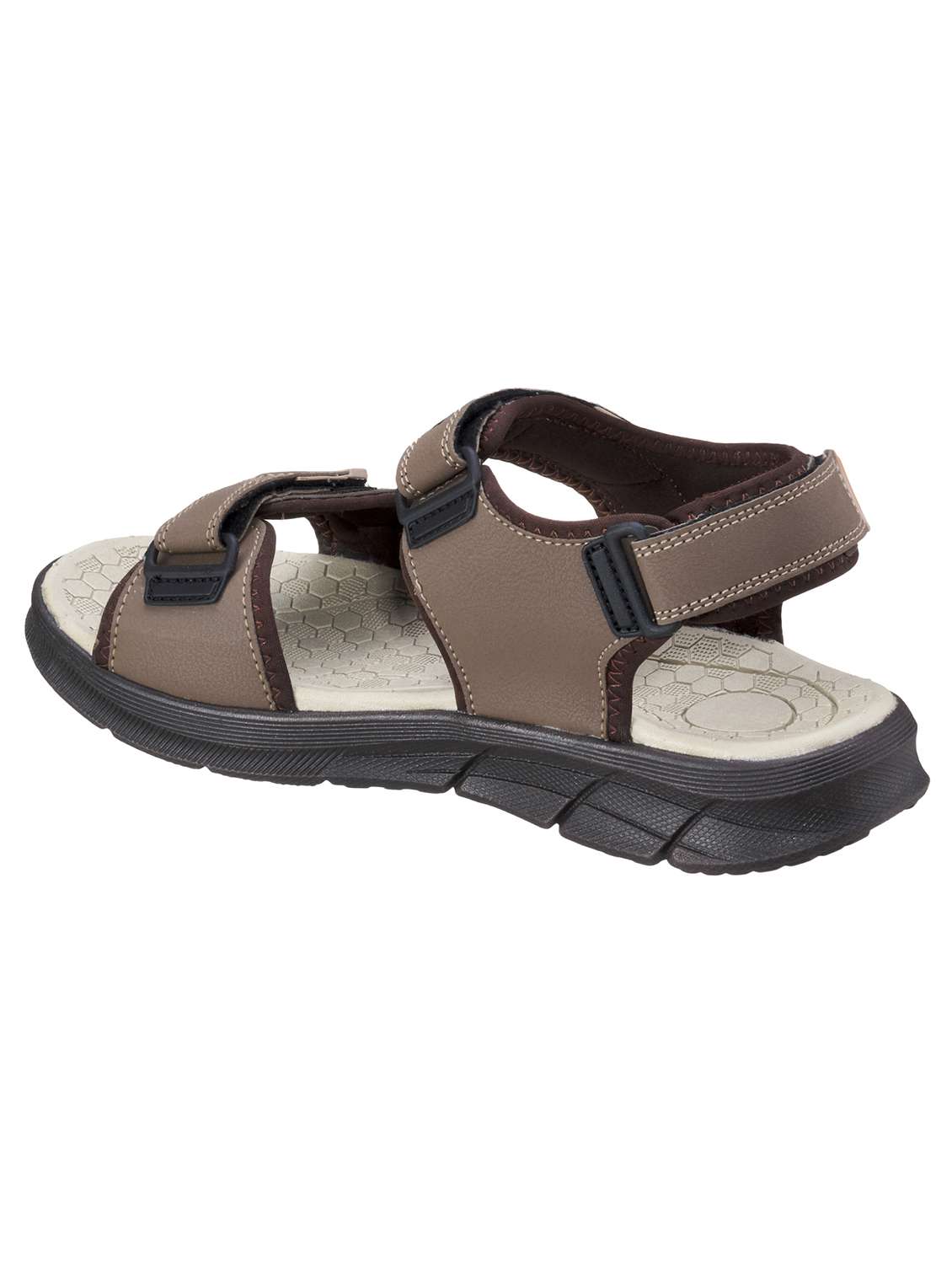 brown synthetic & mesh back strap floaters - 18407565 -  Standard Image - 2