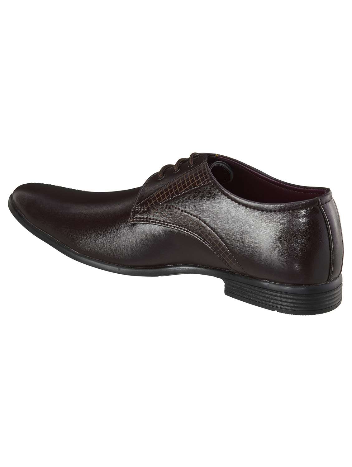 brown synthetic & mesh laceup derbies - 18407576 -  Standard Image - 2