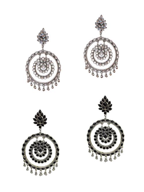  silver plated chandballi earring - 18407892 -  Standard Image - 0