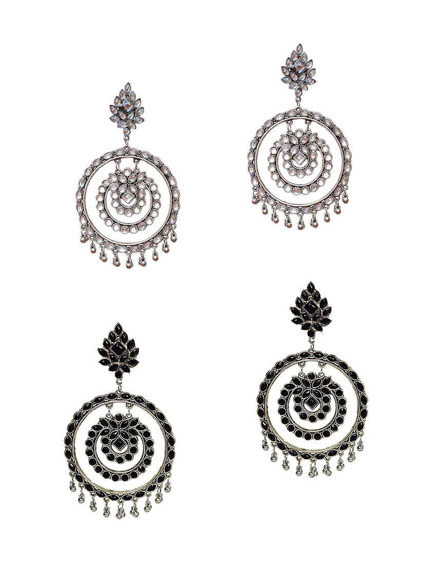  silver plated chandballi earring - 18407892 -  Zoom Image - 0