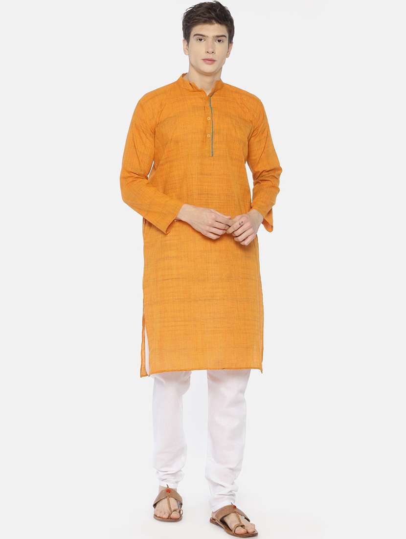 orange melange long kurta